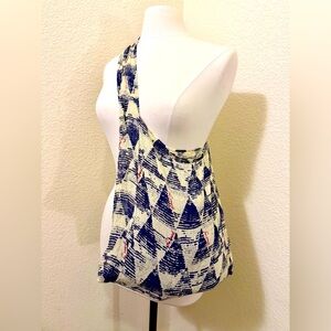 Free People Cotton Linen Reusable Shopping Tote